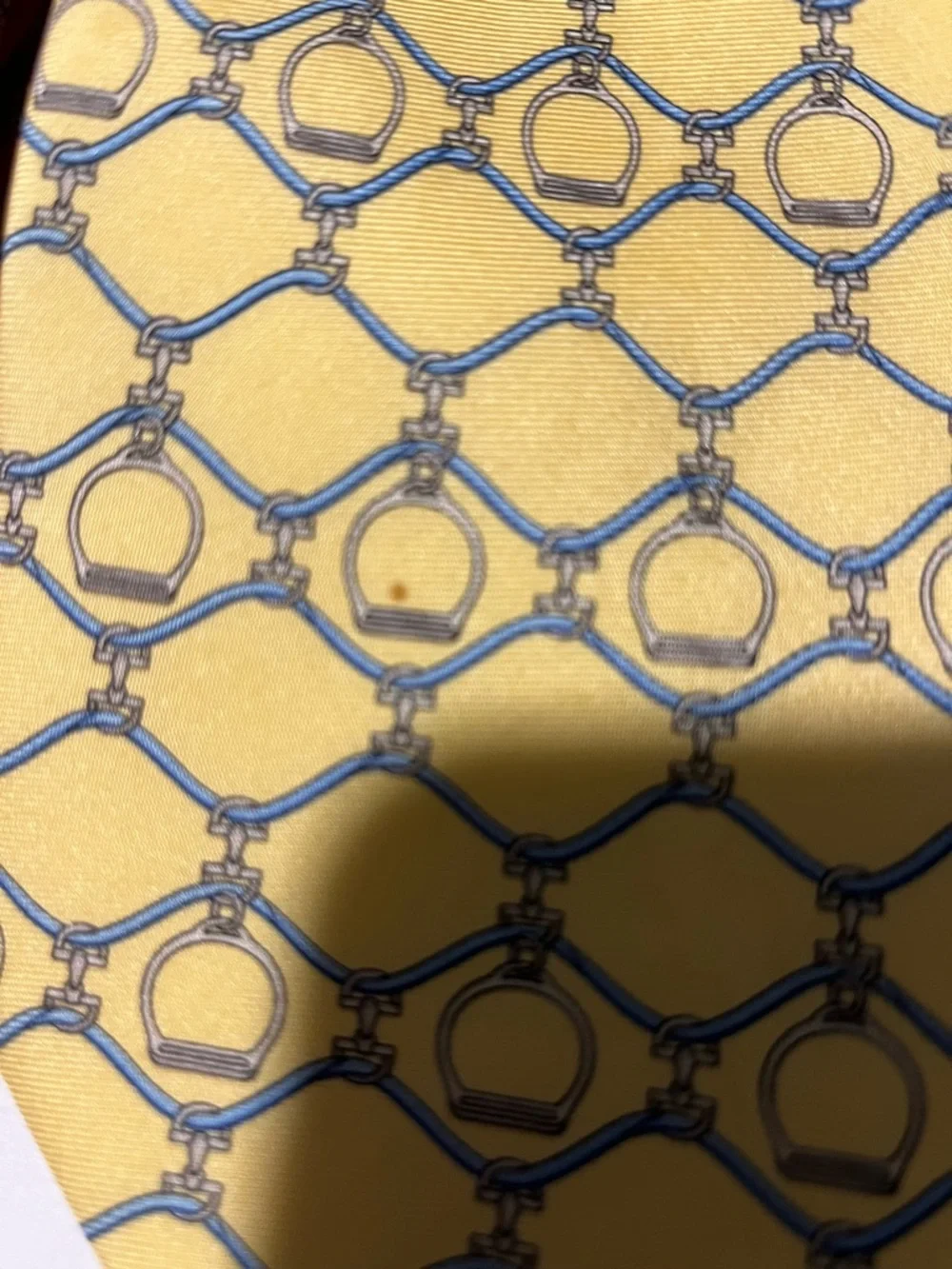 4-Burberrys of London retro golf paisley tear drop equestrian sewn neck tie - Picture 3 of 7